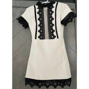 Self Portrait cream and lace dress